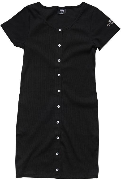 Stussy Womens Mission Rib Tee Dress Black - KAIPU1072